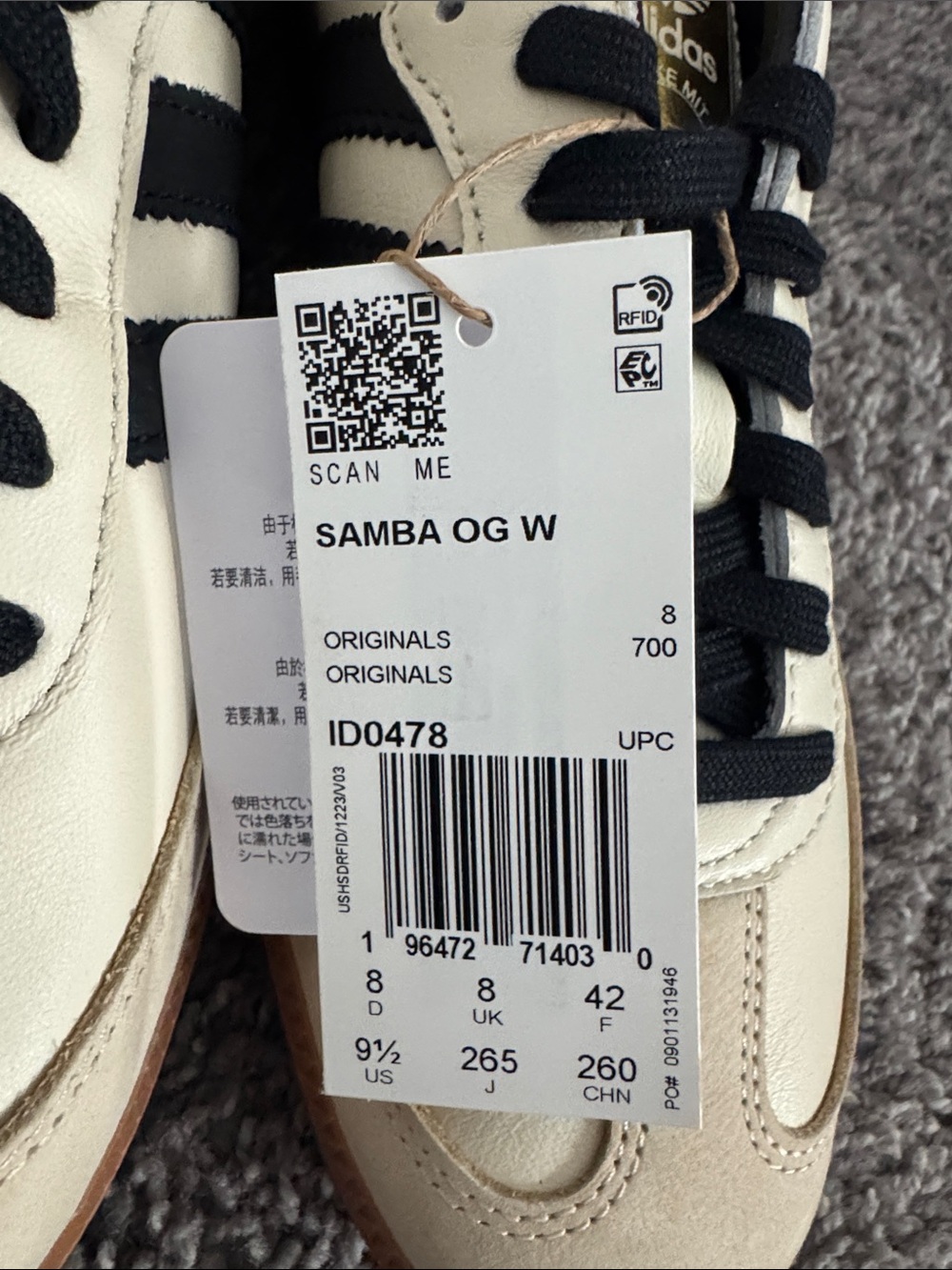 adidas Cream and Black Samba NWT - Picture 4 of 4